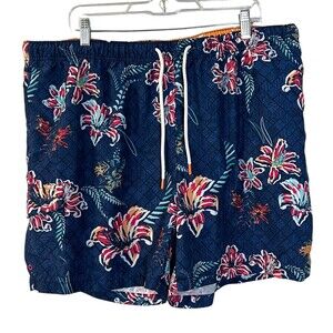 Tommy Bahama Blue Hawaiian Tropical Board Shorts Swim Suit Size XXL